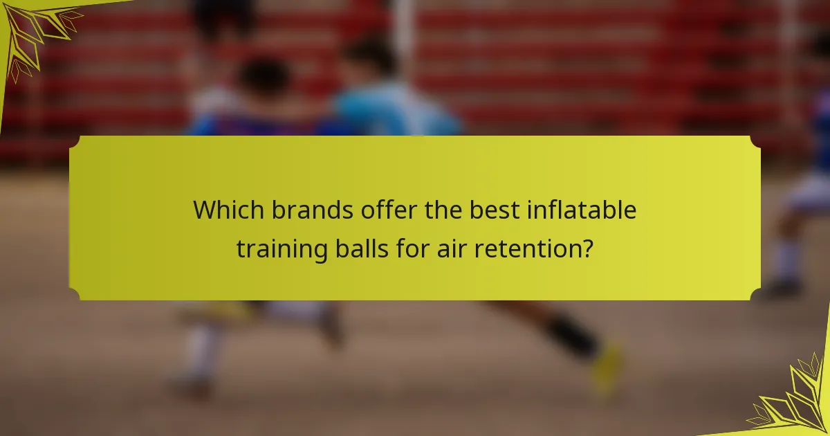 Which brands offer the best inflatable training balls for air retention?
